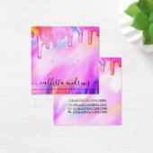 Unicorn Holographic Glitter-schijven die beeldsche Vierkante Visitekaartjes (Bureau)