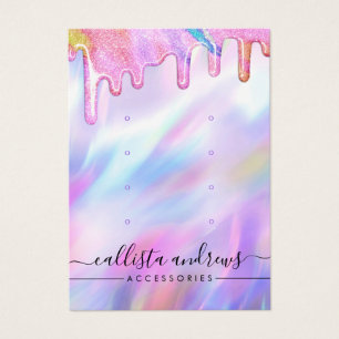 Unicorn Holographic Glitter-schijven die beeldsche Visitekaartje
