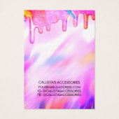 Unicorn Holographic Glitter-schijven die beeldsche Visitekaartje (Achterkant)