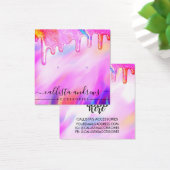 Unicorn Holographic Glitter-schijven verdienen Log Vierkante Visitekaartjes (Bureau)