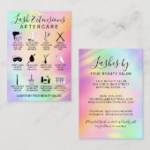 Unicorn Holographic Lash Extensions Aftercare Icon Visitekaartje (Voorkant / Achterkant)
