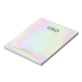 Unicorn Holographic Pastel Uw eigen Logo hier Notitieblok (Linkerzijde)