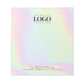 Unicorn Holographic Pastel Uw eigen Logo hier Notitieblok (Voorkant)