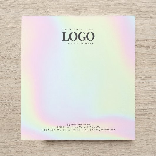 Unicorn Holographic Pastel Uw eigen Logo hier Notitieblok