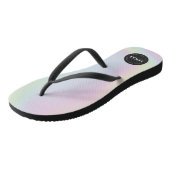 Unicorn Holographic Rainbow Custom Business Logo Teenslippers (Schuin)