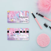 Unicorn Holographic Thick Glitter Drivers Crediter Visitekaartje