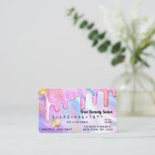 Unicorn Holographic Thick Glitter Drivers Crediter Visitekaartje (Staand voorkant)