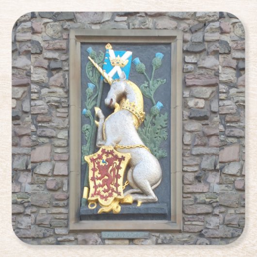 Unicorn, Holyroede Palace Kartonnen Onderzetters (Voorkant)