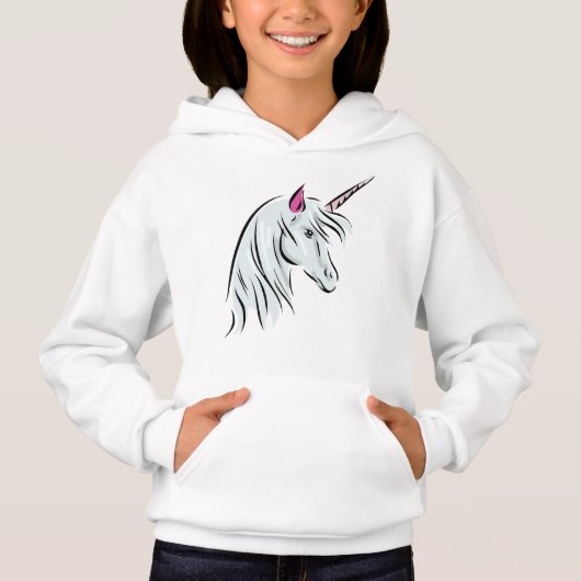 Unicorn Hoodie voor meisjes (Voorkant)