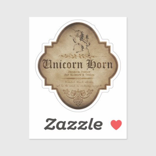 Unicorn Horn Apothecary DC Sticker (Vel)