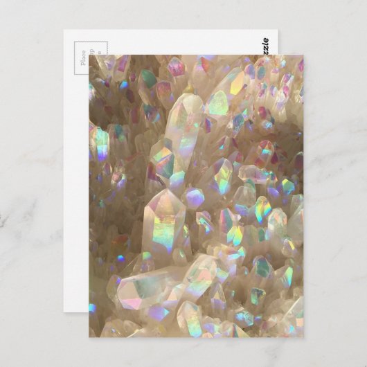 Unicorn Horn Aura Crystals Briefkaart (Voorkant / Achterkant)