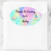 Unicorn Horn Party Dank je Sticker (Tas)