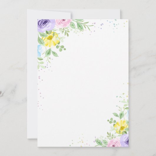 Unicorn Horse Birthday Uitnodiging (Achterkant)