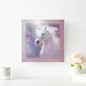 Unicorn Horse SHAFIRE Vierkante Klok (Huis)