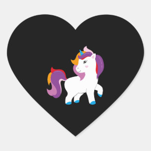 Unicorn Horse Unicorn Gifts Kinder Volwassenen Hart Sticker