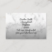 Unicorn Horse White Marble Animal Care Visitekaartje (Achterkant)