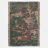 Unicorn Hunt Medieval Art - Hunt Begins Deken (Voorkant Verticaal)