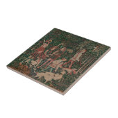 Unicorn Hunt Medieval Art - Hunt Begins Tegeltje (Zijkant)