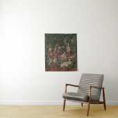 Unicorn Hunt Medieval Art - Hunt Begins Wandkleed (In situ)