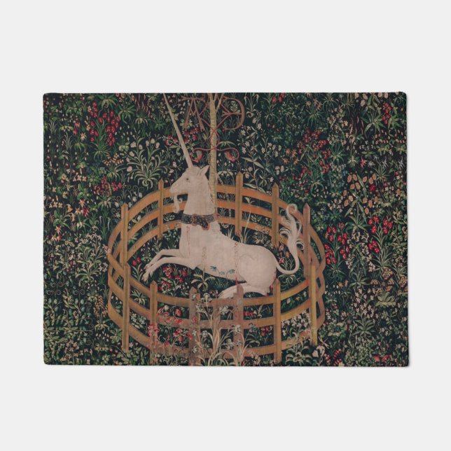 Unicorn Hunt Medieval Art - Unicorn Rests in Garde Deurmat (Voorkant)