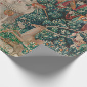 Unicorn Hunt Medieval Art - Unicorn wordt gevonden Cadeaupapier (Hoek)