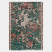 Unicorn Hunt Medieval Art verdedigt zichzelf Deken (Voorkant Verticaal)
