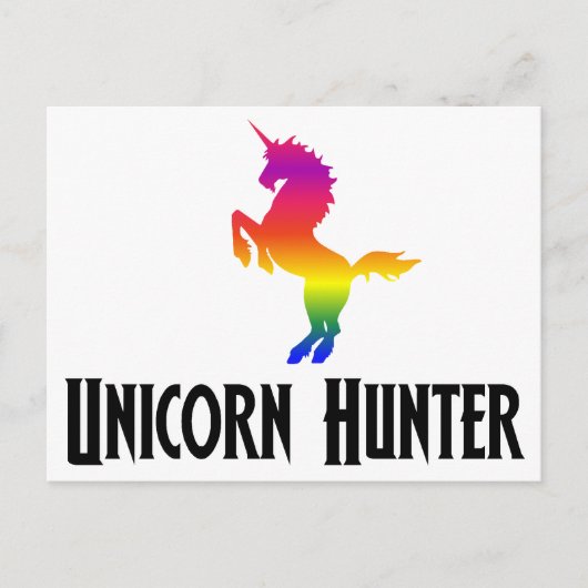 Unicorn Hunter (regenboog) Briefkaart (Voorkant)
