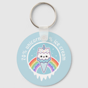 Unicorn Ice Cream Cone Sleutelhanger