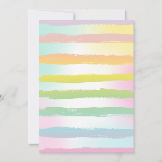 Unicorn Ice Cream Invitation Magic Ice Cream Party Kaart (Achterkant)