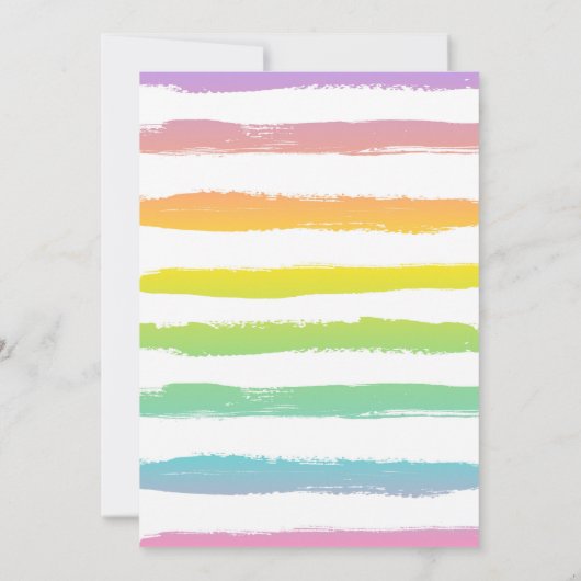 Unicorn Ice Cream Invitation Magic Ice Cream Party Kaart (Achterkant)