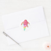 Unicorn Ice Cream Ronde Sticker (Envelop)