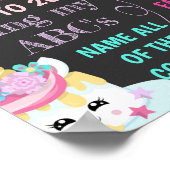 Unicorn Ice crème Cupcake Birthday poster 1st (Hoek)