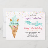 Unicorn-ijspartij Kaart (Voorkant)