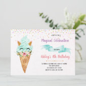 Unicorn-ijspartij Kaart (Staand voorkant)