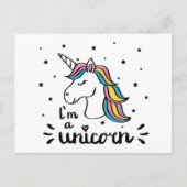 Unicorn | Ik ben een Unicorn Briefkaart (Voorkant)