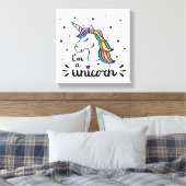Unicorn | Ik ben een Unicorn Canvas Afdruk (Insitu (Slaapkamer))
