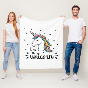 Unicorn   Ik ben een Unicorn Fleece Deken