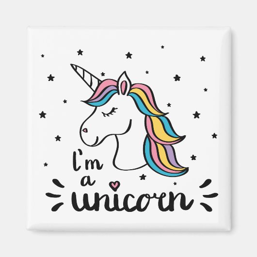 Unicorn | Ik ben een Unicorn Magneet (Voorkant)
