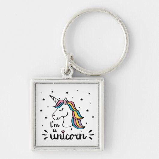 Unicorn | Ik ben een Unicorn Sleutelhanger (Voorkant)