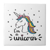 Unicorn | Ik ben een Unicorn Tegeltje (Voorkant)