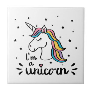 Unicorn   Ik ben een Unicorn Tegeltje