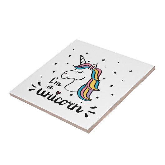 Unicorn | Ik ben een Unicorn Tegeltje (Zijkant)