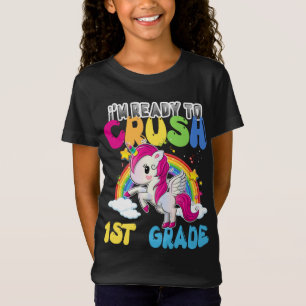Unicorn ik ben klaar om de eerste graad te verkere t-shirt