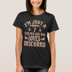 Unicorn ik ben maar een 7-jarig meisje dat van Uni T-shirt