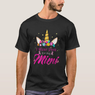 Unicorn ik Draag roze voor mijn Mimi Breast Cancer T-shirt