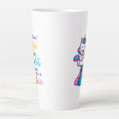Unicorn... ik heb niet met m'n kus geknoeid. latte mok (Voorkant)