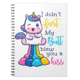 Unicorn... ik heb niet met m'n kus geknoeid. notitieboek