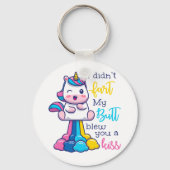 Unicorn... ik heb niet met m'n kus geknoeid. sleutelhanger (Voorkant)
