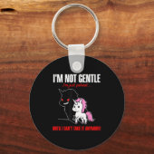 Unicorn I'm Not Gentle I'm Just Patient Until I Ca Sleutelhanger (Voorkant)