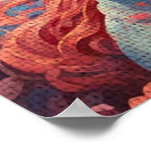 Unicorn in Blossom Garden Poster (Hoek)